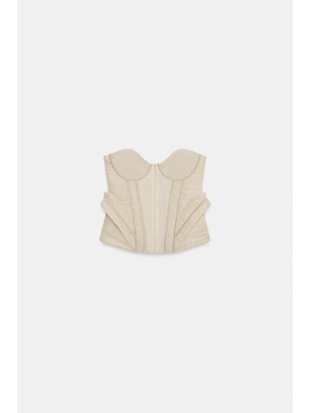 ZARA TEXTURED MIXED-FABRIC CORSET 1067/461/712